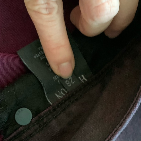 😻Hudson Collin Skinny Jeans Burgundy 😻 - Picture 7 of 7